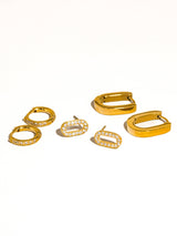 Women's 18K Gold Non-Tarnish Hoop Earrings