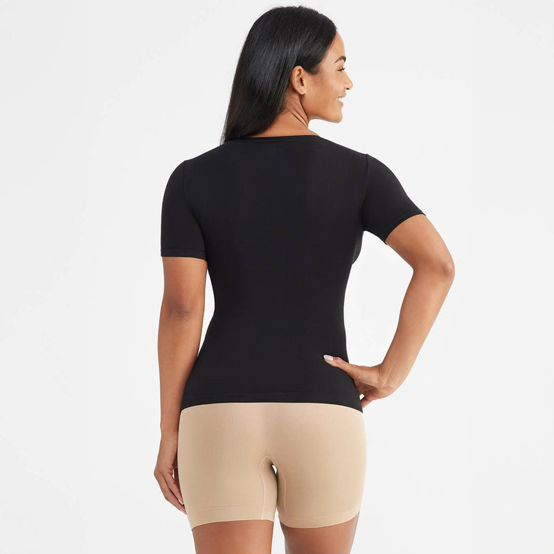 Yummie - Holly Short Sleeve Shaping Top - 360Sculpt™ Cotton - Plus Av Yummie