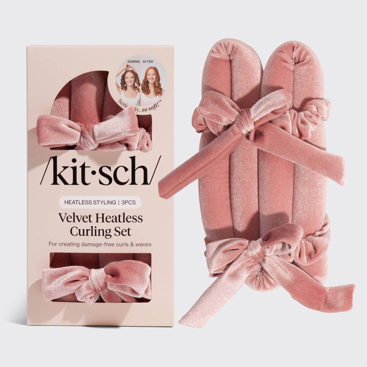 KITSCH - Terracotta Velvet Heatless Curling Set KITSCH