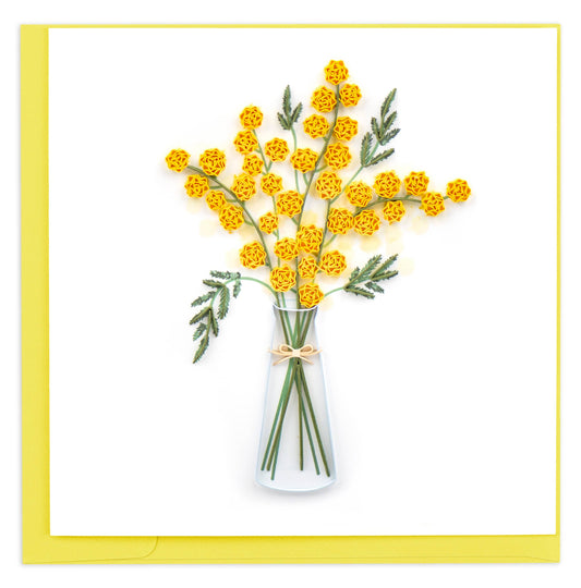 Quilling Card - Mimosa Flower Quilling Card