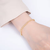 3MM Gold Ball Stretch Bracelet | 16K Gold Filled