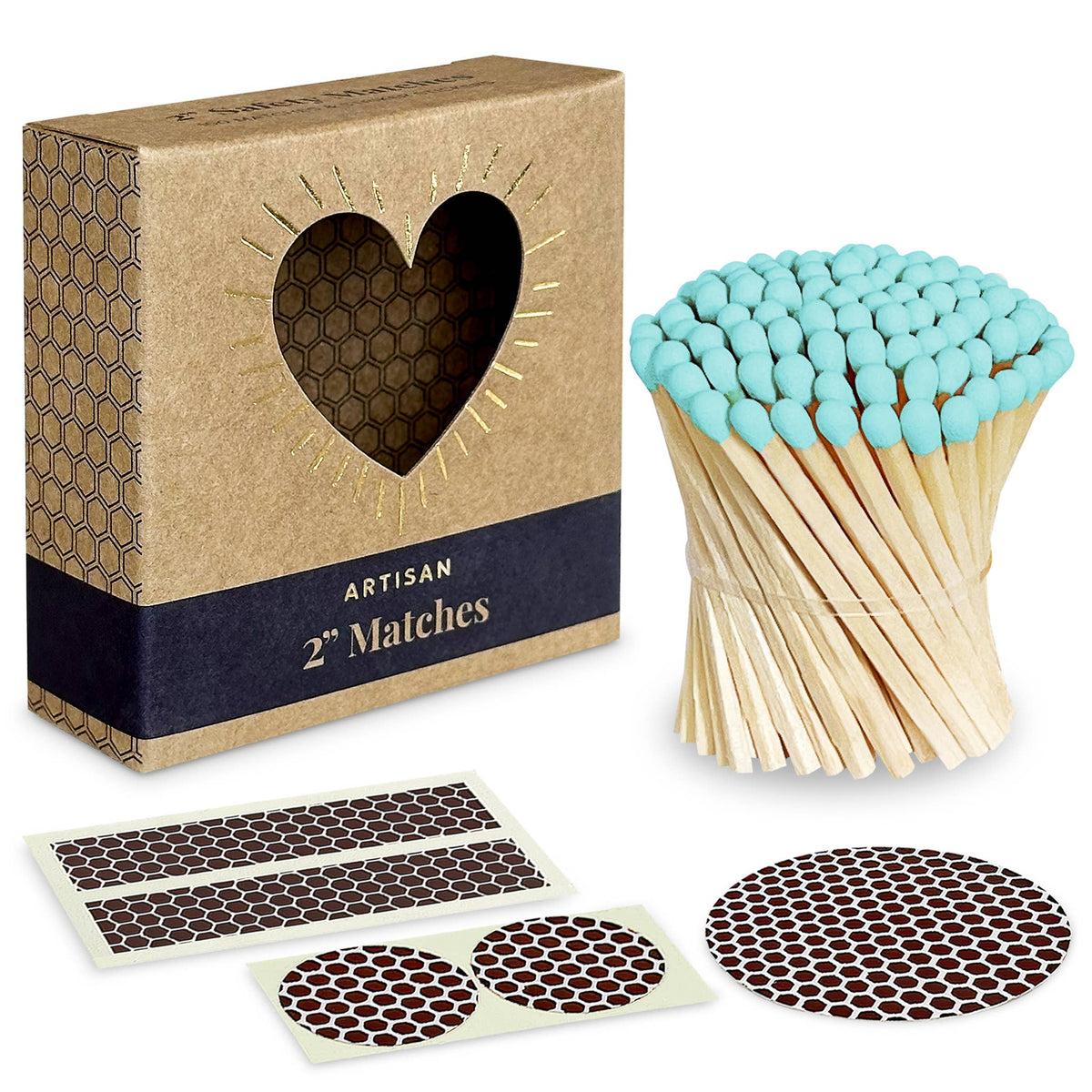 2" Refill Matches - Colors of Your Choice + Striker Stickers Thankful Greetings