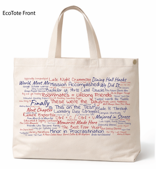 College Grad EcoTote and 16" Pillow Gift Set