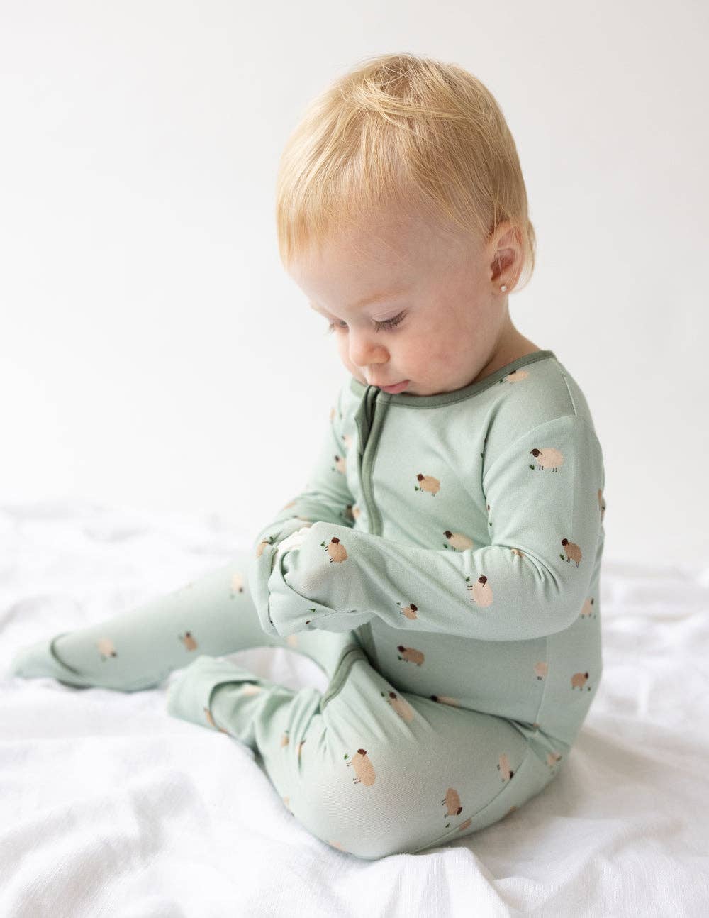Lamb Bamboo Convertible Footed Onesie