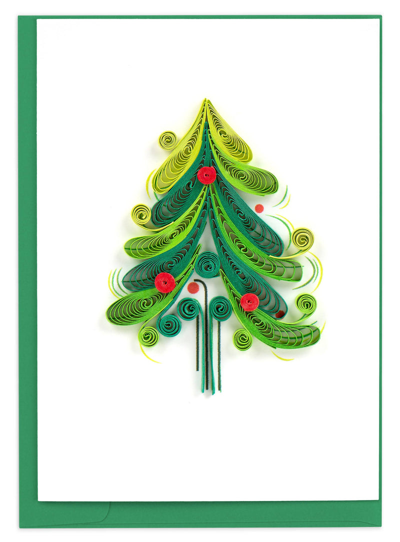 Quilling Card - Christmas Tree Gift Enclosure Mini Card Quilling Card