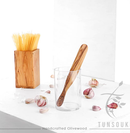 Handcrafted Olivewood - Olive Wood Spurtle, Handmade Handcrafted Olivewood
