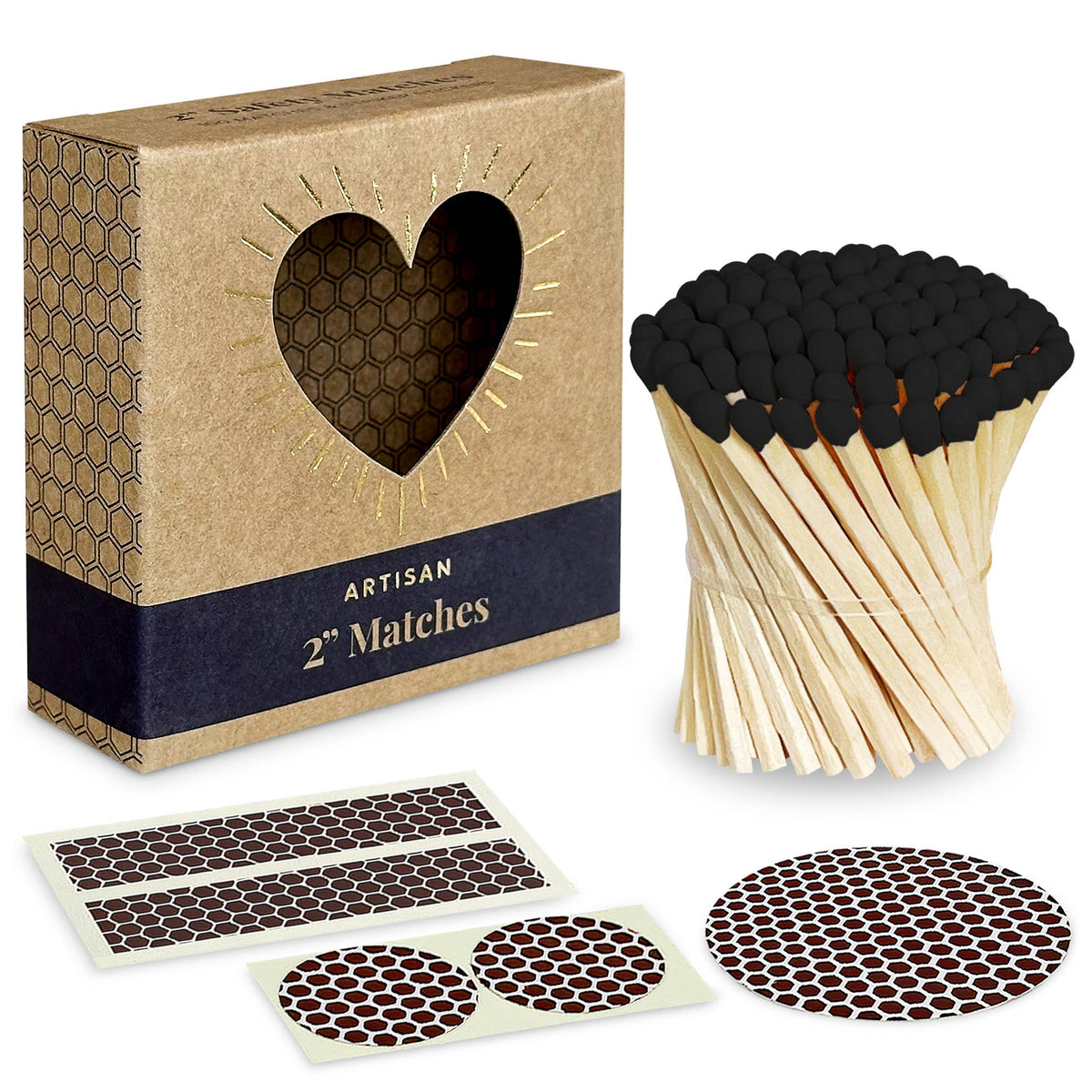 2" Refill Matches - Colors of Your Choice + Striker Stickers Thankful Greetings
