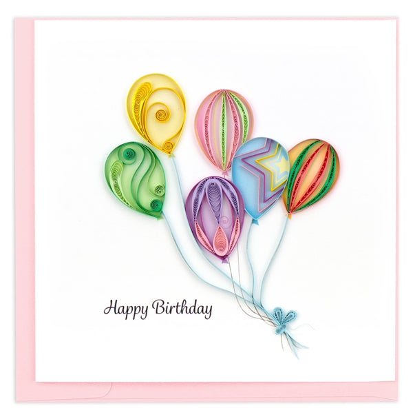 Quilling Card - Colorful Balloon Bunch Quilling Card