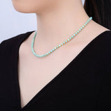 Gold Filled Turquoise Gemstone Choker Necklace