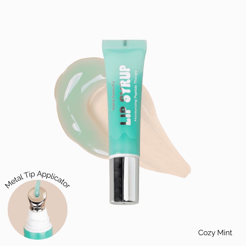 Kara Beauty - Lip Syrup Moisturizing Peptide Therapy Lip Gloss Cozy Mint Kara Beauty