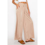 Women's Satin wide leg pants