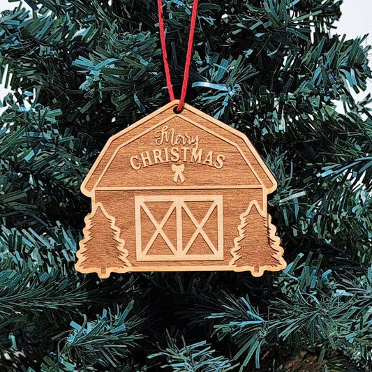 Merry Christmas Barn Wood Christmas Ornament Giftable Memories