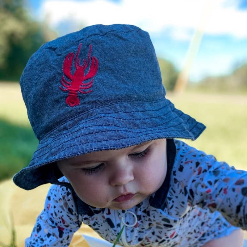 Huggalugs - Lobster Chambray Bucket Hat Baby & Toddler