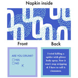 Drinks on Me - NAPKIN Life Is Short | Funny Party Gift | Cocktail Napkin Drinks on Me