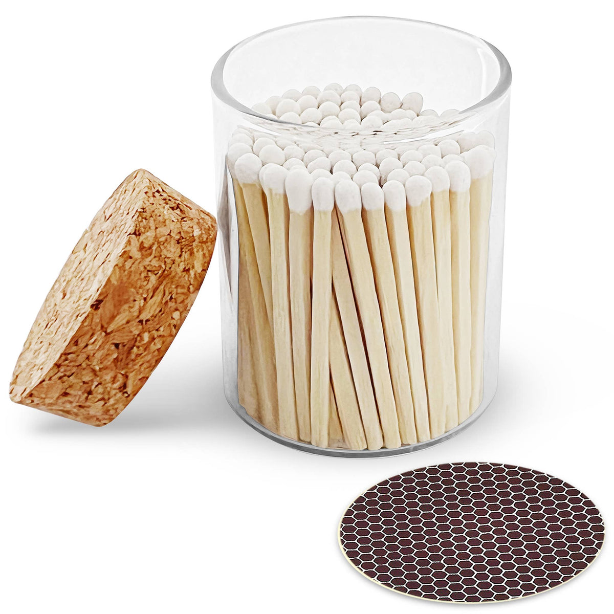 2" Matches in Cork Top Jar - Thankful Greetings