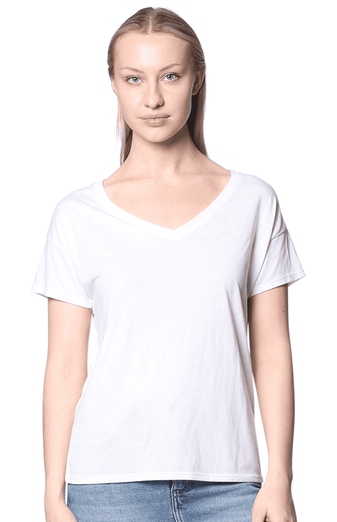 Womens Weekend Boxy V-Neck Royal Apparel