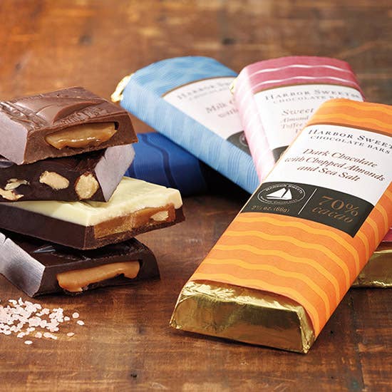 Harbor Sweets Chocolates - Sweet Sloops Chocolate Bar - Almond Buttercrunch 2 1/3 oz