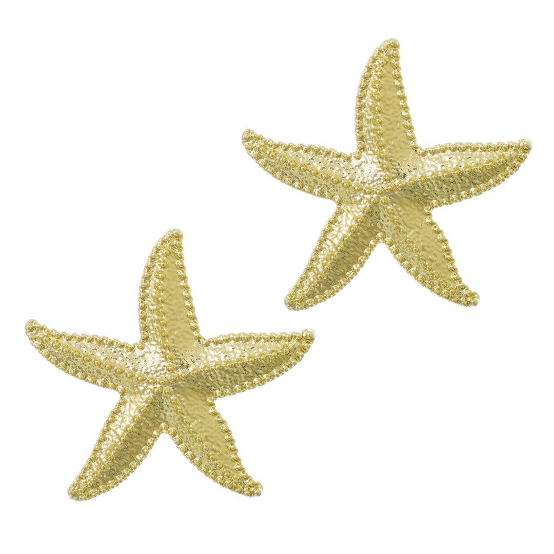 Starfish Oversized Shell Stud Earrings