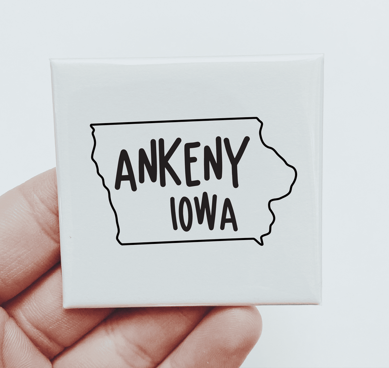 Sassper Goods - Custom Magnet Your City & Your State Custom State Magnet IA Sassper Goods