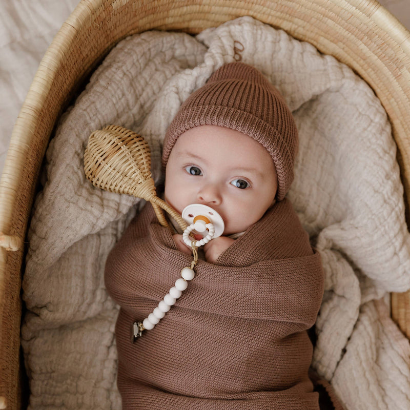 Bleu La La - Luladream Pacifier + Clip Collection - Natural Rubber Nipple Bleu La La