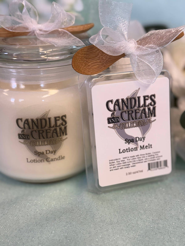 Candles and Cream Collection - Spa Day -  Lotion Candles and Lotion Melts Candles and Cream Collection