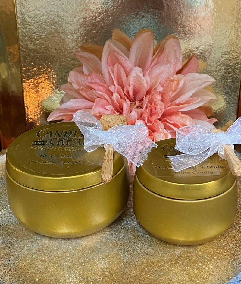  - Sunset & Diamonds - Lotion Candle & Lotion Melt: 8oz Black Tin - Kindred & Crew