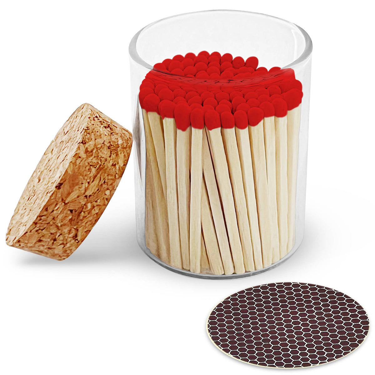 2" Matches in Cork Top Jar - Thankful Greetings