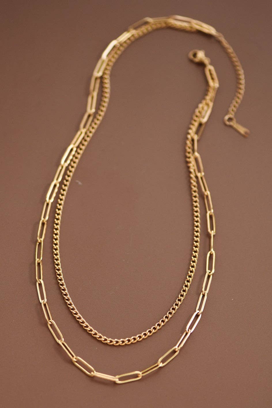 18K Gold Plated Paperclip Chain Necklace