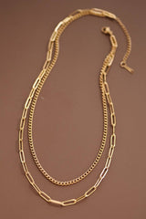 18K Gold Plated Paperclip Chain Necklace