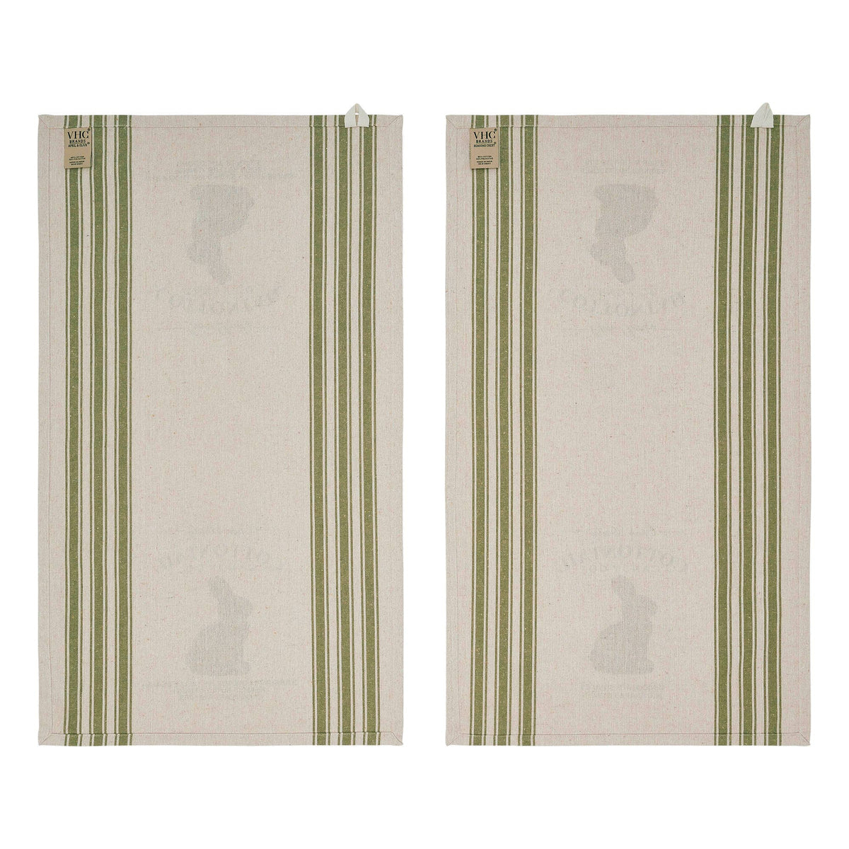 Bunny Hop Cottontail Candy Co Tea Towel Set of 2 16x28