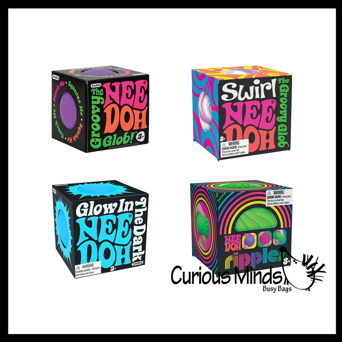 Curious Minds Toys - 1 NeeDoh Assorted Teenie Tiny Nee-Doh Soft Doh Filled Stretc Curious Minds Toys