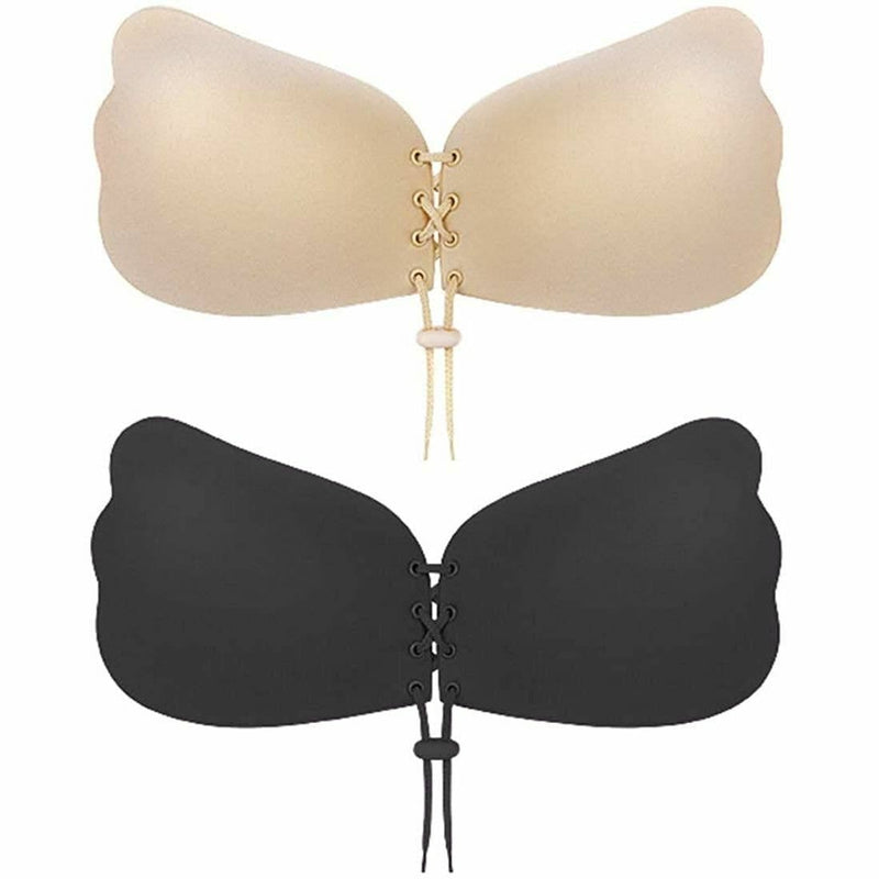 - Butterfly Invisible Lift Up Silicone Adhesive Bra: Beige / C