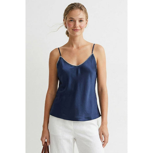 Women's Satin Camisole with Contrast Trim