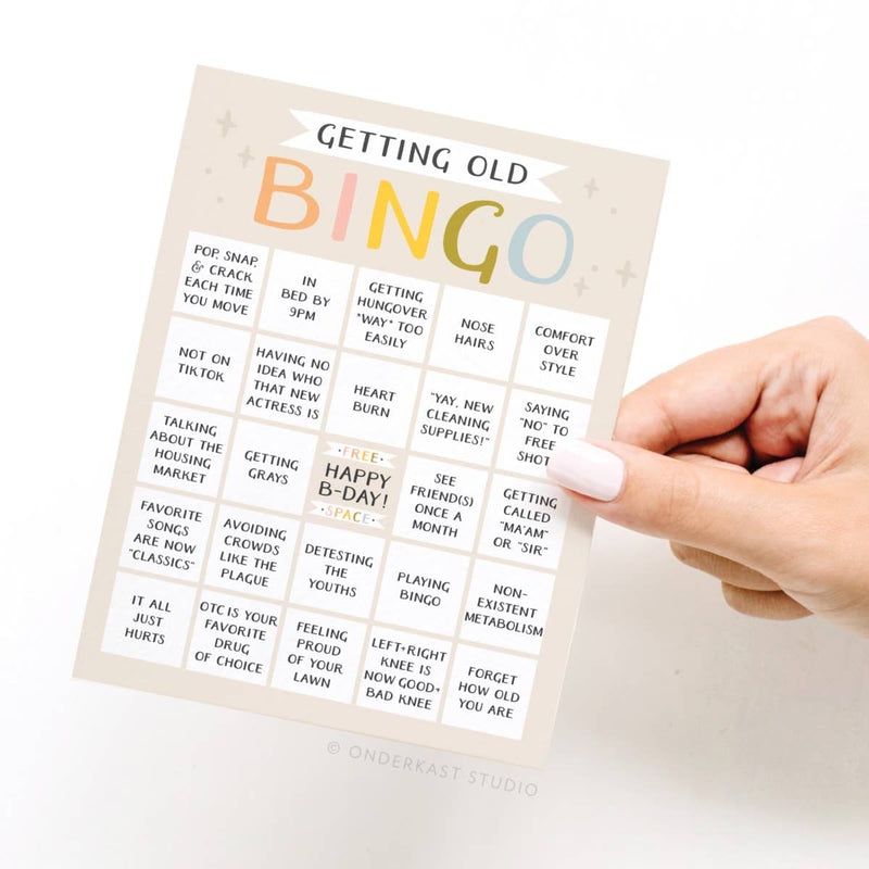 Onderkast Studio - Getting Old Bingo Greeting Card Onderkast Studio