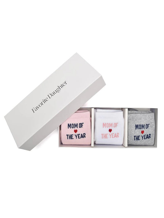 Mom of the Year Heart Crew Socks by Favorite Daughter
