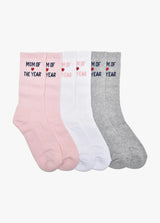 Mom of the Year Heart Crew Socks by Favorite Daughter