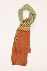 Fair Isle Chunky Knit Scarf