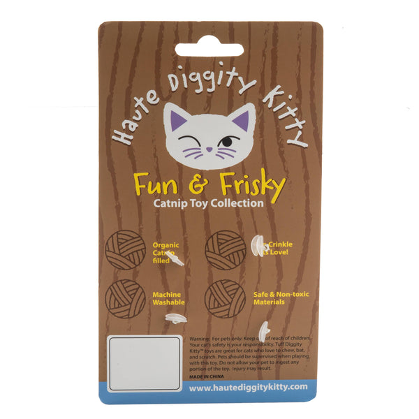 Haute Diggity Dog - Kitty Vuiton Balls (Checker) Organic Catnip Toys Haute Diggity Dog