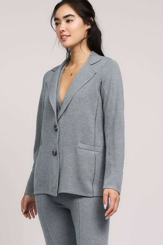 Current Air - Tailored Sweater Blazer Current Air