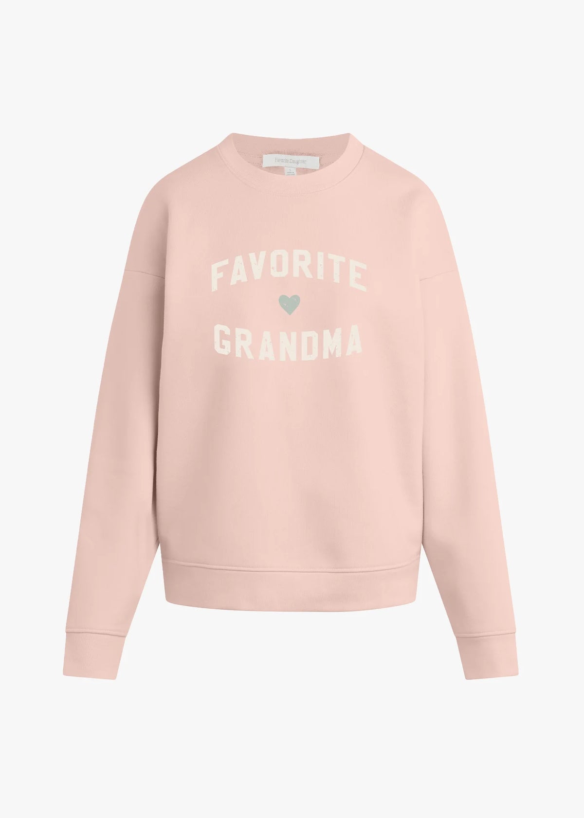 Favorite Grandma Pale Pink Heart Logo Sweatshirt