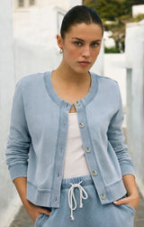 Women's Daily Knit Denim Cardigan – Ocean Air Indigo