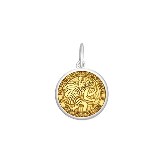 St. Christopher Pendant | Small Gold Center