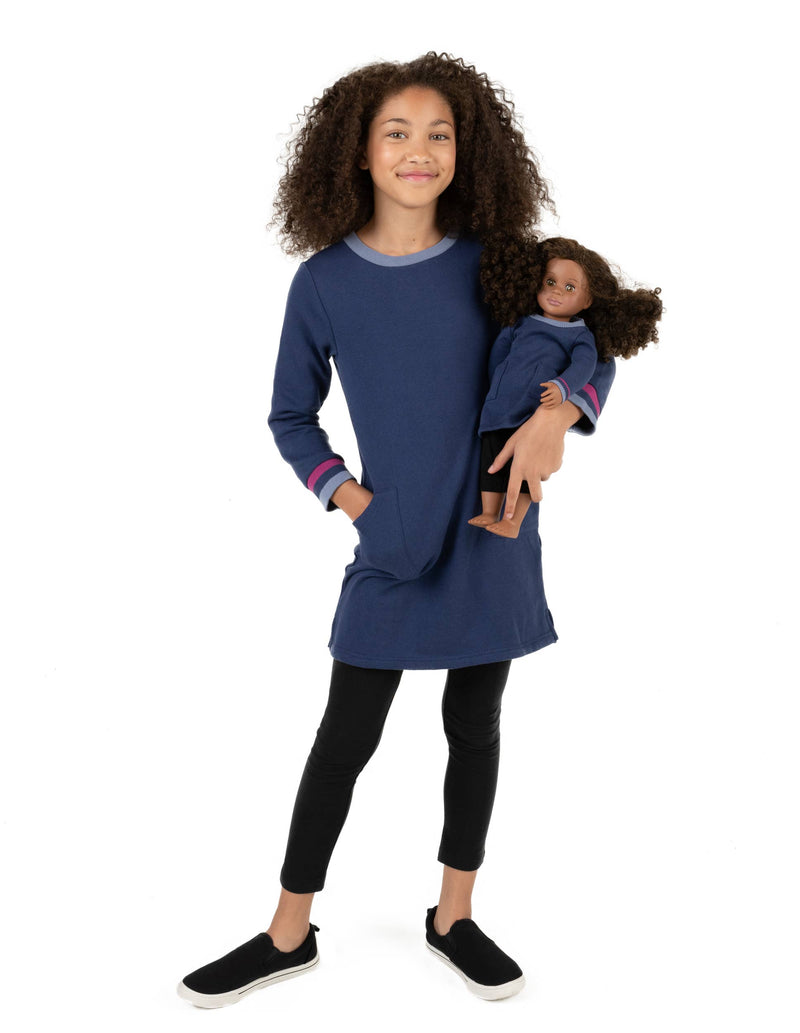 Kids Girl & Doll Sweatshirt Tunic Dress
