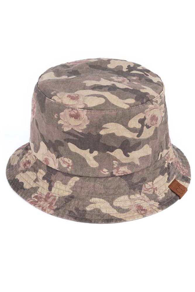 Floral Camo Reversible Bucket Hat