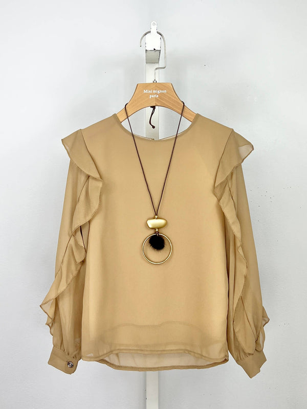 Girls Chiffon top with necklace