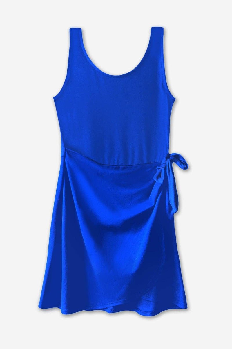 Girls Soft Tank Wrap Dress - Royal Blue