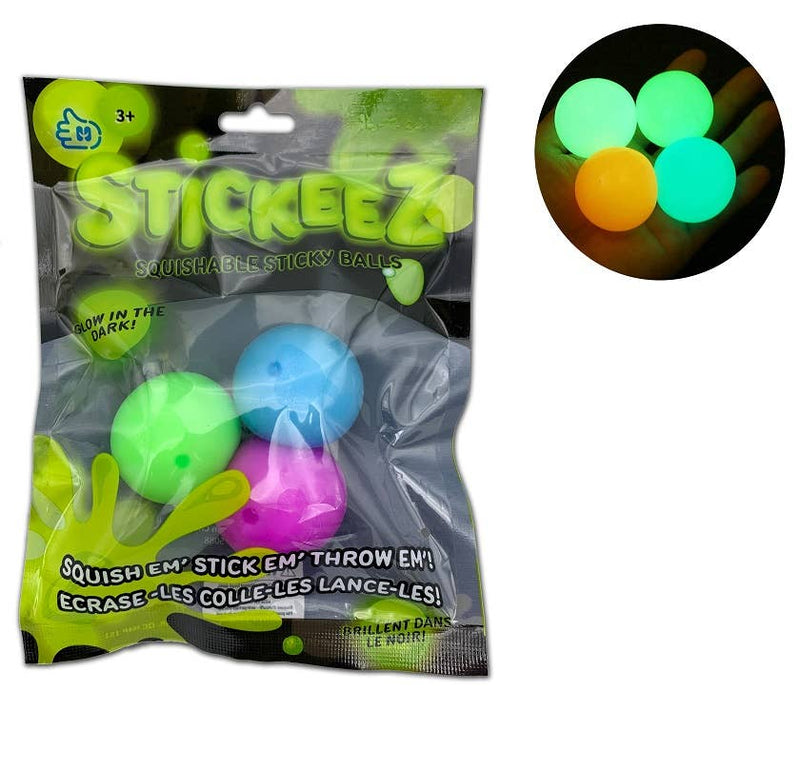 Handee Products - Stickeez Squish Balls- Glow In The Dark