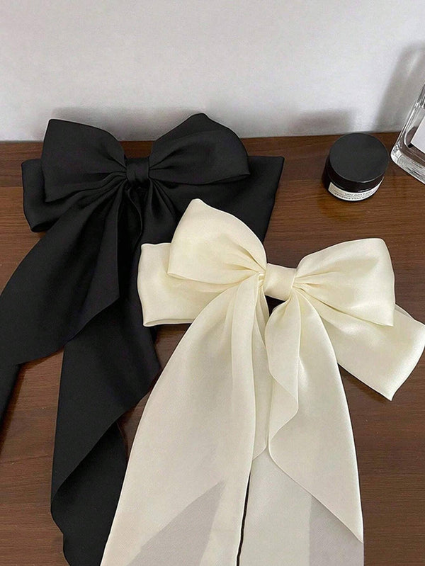 Large Satin Bow tie Ribbon Hair pin 42POPS