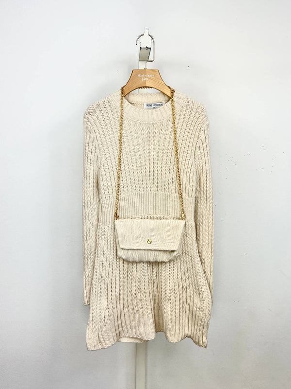 Girls sweater dress with matching purse