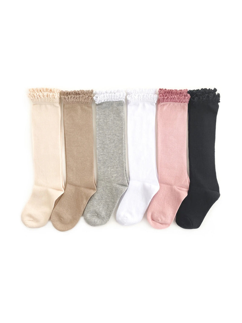 Lace Top Neutral socks